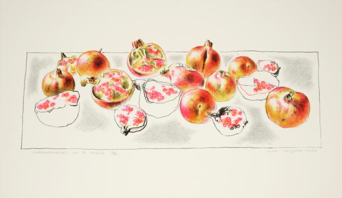 Pomegranates on a Table